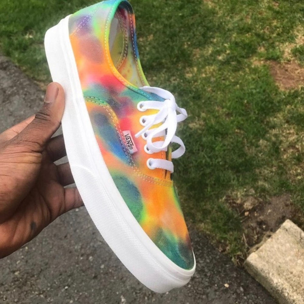 Tie Dye Custom Vans Slip On Customized Vans - Picture 2 of 2